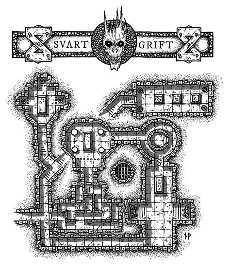 SVART GRIFT - ancient tomb dungeon map - Paths Peculiar