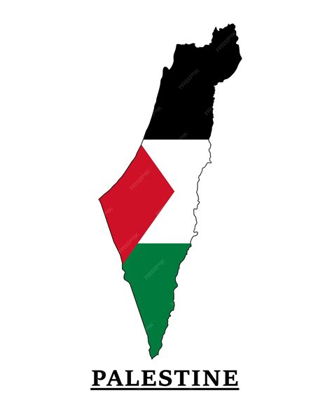 Premium Vector | Palestine National Flag Map Design, Illustration Of Palestine Country Flag ...