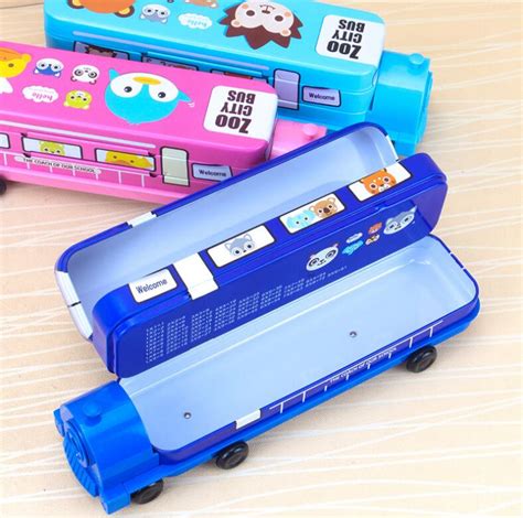 Bus Pencil Case with Built In Sharpener – Pencil Box Factory