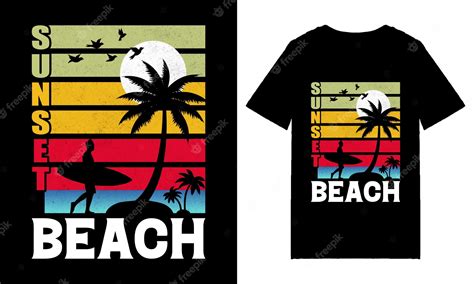 Premium Vector | Sunset beach