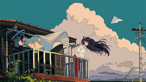 Windy hair | Anime backgrounds wallpapers, Anime scenery wallpaper, Aesthetic desktop wallpaper