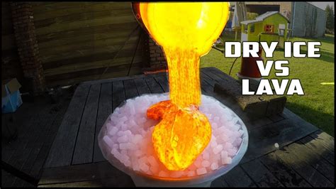 What happens when you pour lava on dry ice