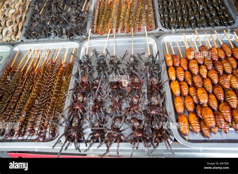 China, Beijing City, Wangfujing District, food market Stock Photo - Alamy