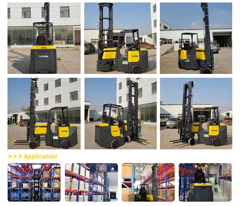 Warehouse Electric Forklift Narrow Aisle Forklift 1.5 Ton 2ton 1500kg 2000kg Vna Forklift With ...