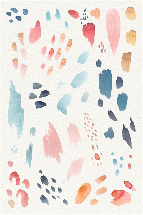 Download premium illustration of Colorful watercolor patterned ...