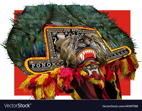 Reog ponorogo Royalty Free Vector Image - VectorStock