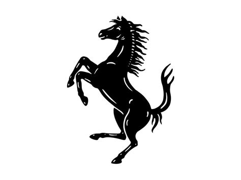 Ferrari Horse Black Logo PNG vector in SVG, PDF, AI, CDR format