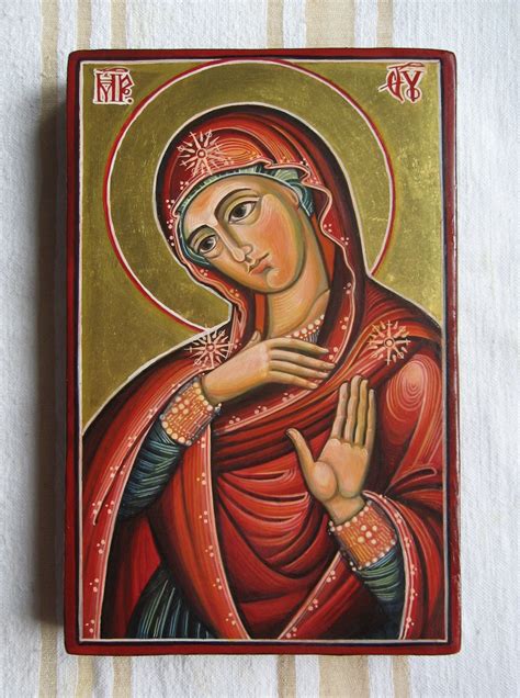 Virgin Mary. Byzantine icon handmade painted. by ByzantineArt