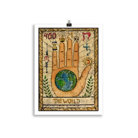 The World Tarot Card Print - Etsy