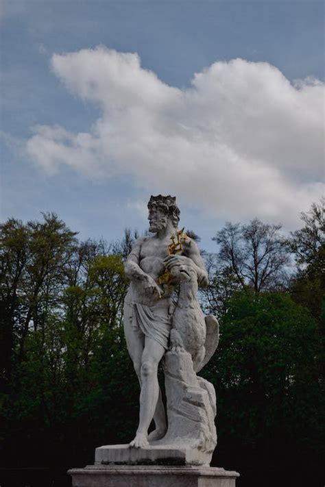 Statue of Zeus in Park under Blue Sky · Free Stock Photo