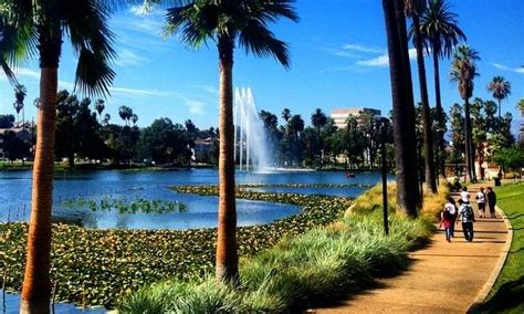 Echo Park Lake in Los Angeles