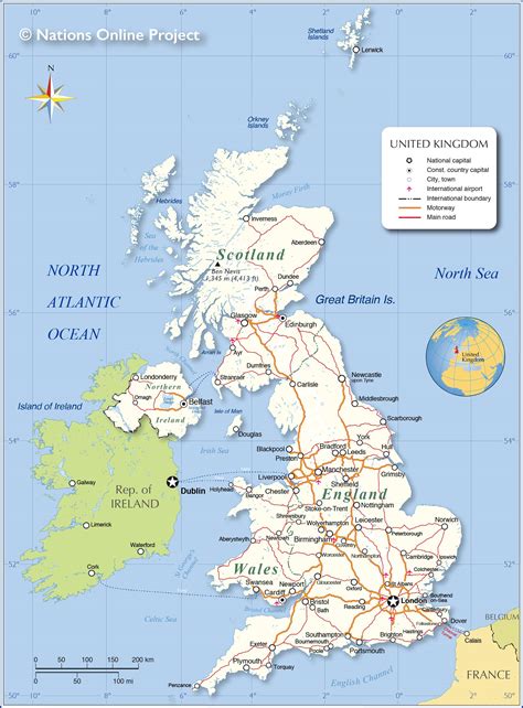 Political Map of United Kingdom - Nations Online Project