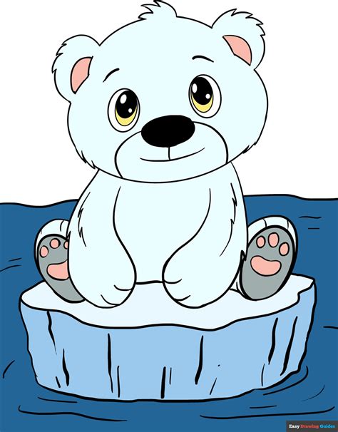 How to Draw a Polar Bear Cub in a Few Easy Steps | EasyDrawingGuides