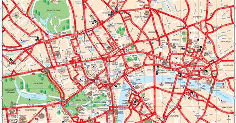 Map of London tourist attractions, sightseeing & tourist tour