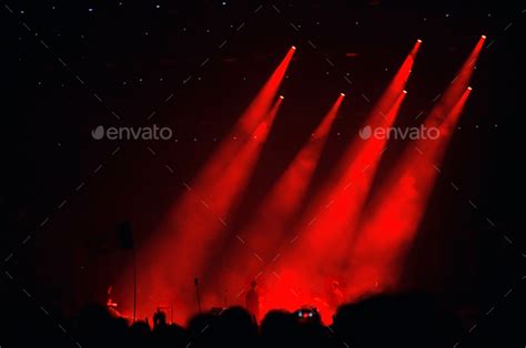 Red stage lights during a live concert Stock Photo by salajean | PhotoDune