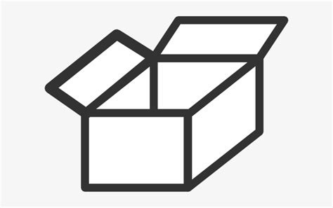 Small Box Outline Clipart - Empty Box Clipart Black And White - 600x434 PNG Download - PNGkit