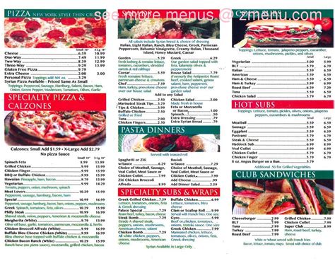 Online Menu of Palace Pizza Restaurant, Dracut, Massachusetts, 01826 - Zmenu