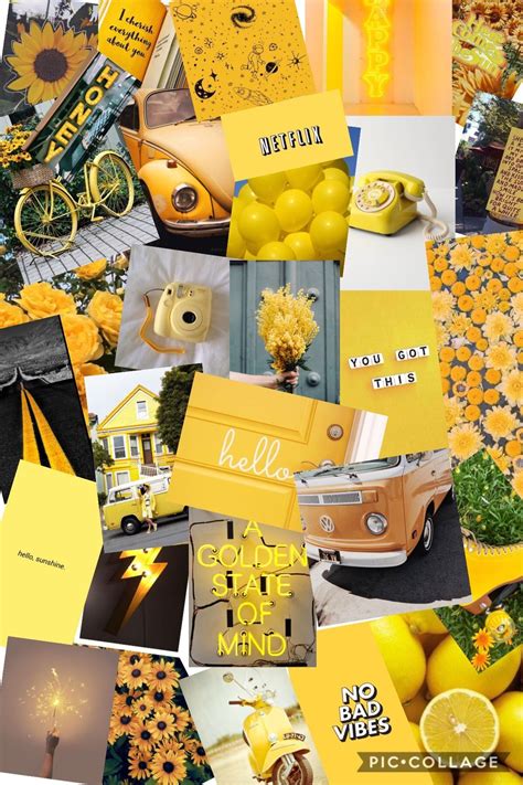 Yellow Aesthetic Collage Wallpapers - Wallpaper Cave