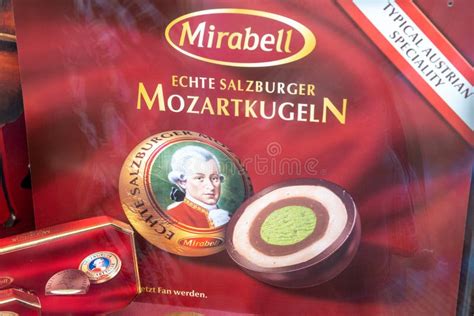 Wien, Austria - August 19, 2022: Mozartkugeln Chocolate Pastries in a Famous City Shop Editorial ...