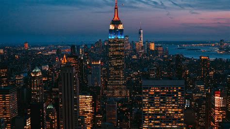 New York Night View 4K / Ultra Hd 4k Aerial View Of New York City Stock Video Pond5 : (4k+) new ...