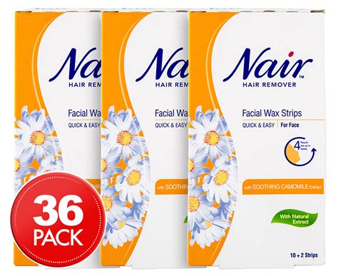 Nair Facial Wax Strips 12pk | GroceryRun.com.au