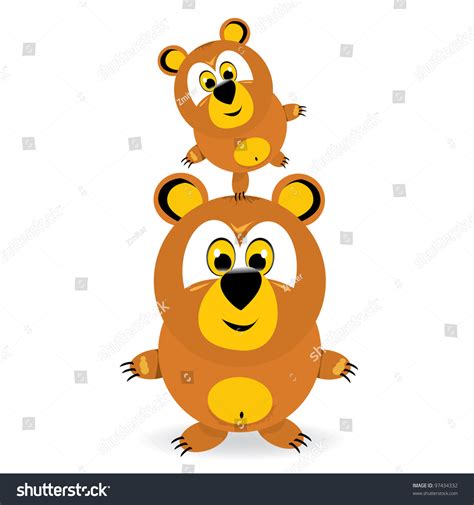 Two Cartoon Bears Vector Illustration Kids Stock Vector (Royalty Free ...