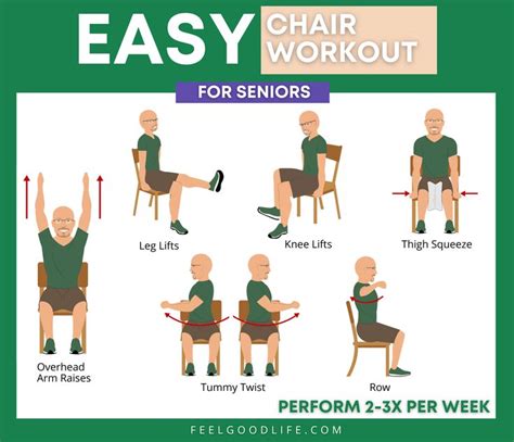 5-Minute Chair Workout for Seniors | Feel Good Life | Chair exercises, Senior fitness, Seated ...