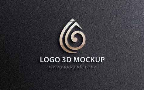 Free Logo 3D Mockup PSD Template - Mockup Den | Free logo mockup psd, Free logo mockup, Logo ...