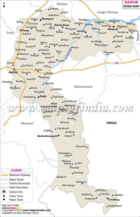 Raipur Road Map