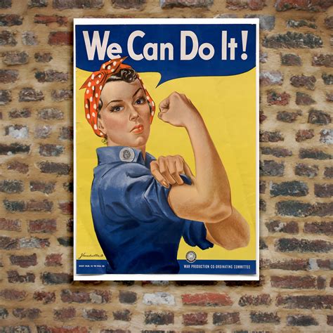 We Can Do It. Rosie the Riveter | Vintage Propaganda Poster | Just Posters