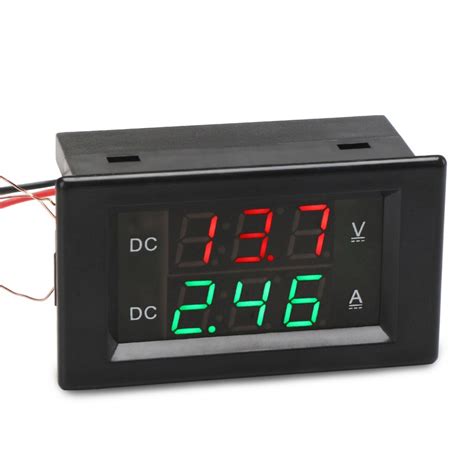 Digital Voltmeter Ammeter DC 0.0~300V/20A Led Dual Display Voltage ...