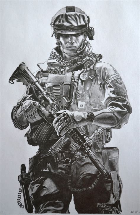 Marine Soldier Drawing at GetDrawings | Free download