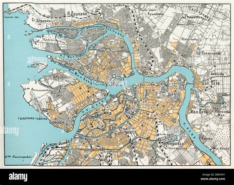 Map of St Petersburg, Russia Stock Photo, Royalty Free Image: 66089325 - Alamy