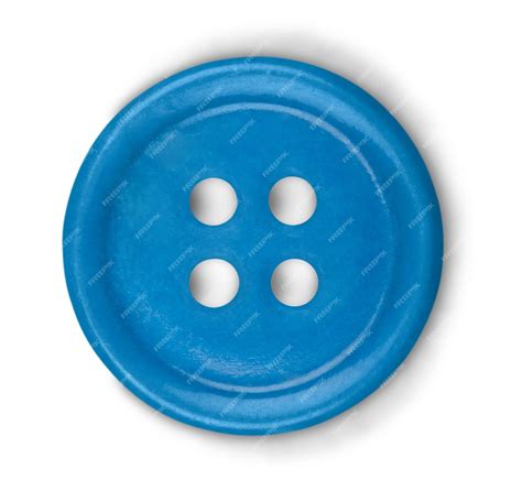 Premium Photo | Blue button icon isolated on white background