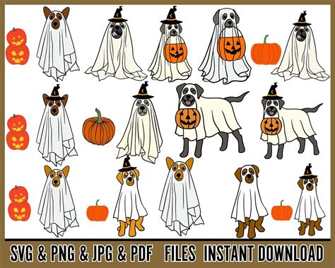 Ghost Dog Retro Spooky Season Svg, Ghost Dog Halloween Svg, Dog Halloween Svg, Love Dog Svg ...