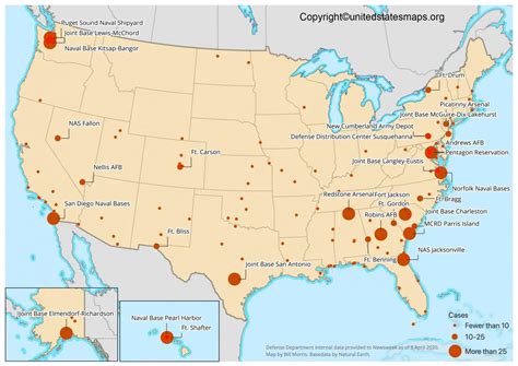 US Military Bases Map | US Military Installations Map