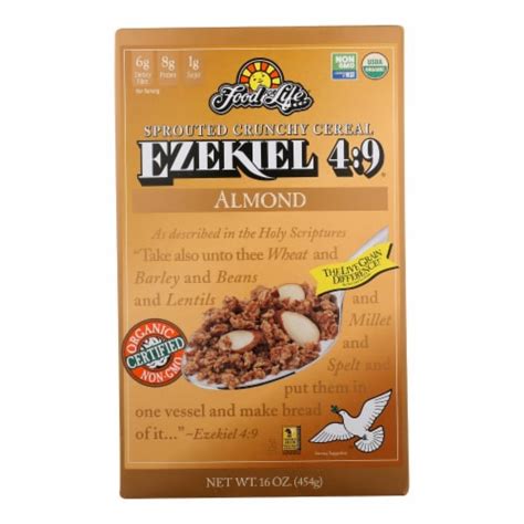 Cereal - Organic - Ezekiel 4-9 - Sprouted Whole Grain - Almond - 16 oz - case of 6, 6 Pack/16 ...