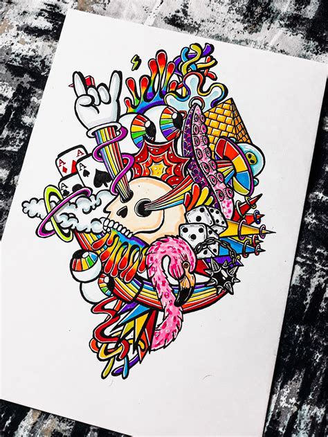 Colorful doodle | Disegni, Disegno manga