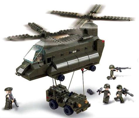 American Army Transportation Helicopter Lego Military Sets Compatible Toy