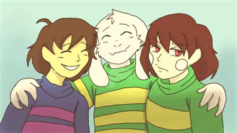 FRISK, ASRIEL, AND CHARA by FNAFFAN14 on DeviantArt