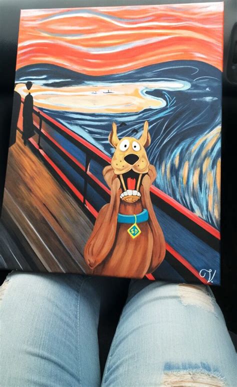 The Scream Parody Painting Scooby Doo. Acrylic on canvas - Instagram @van.artt | Cute canvas ...