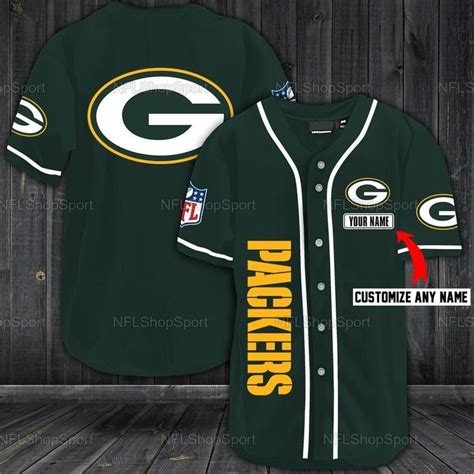 Green Bay Packers NFL Baseball Jersey - Meteew