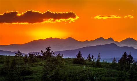 Free photo: Scenic View of Mountains Against Sky at Sunset - Light, Water, Trees - Free Download ...