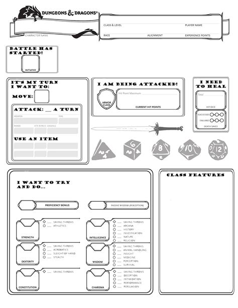 Super beginner friendly sheet. Broken down by what the player is trying to do. | Dnd character ...