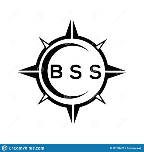 BSS Abstract Technology Circle Setting Logo Design on White Background ...