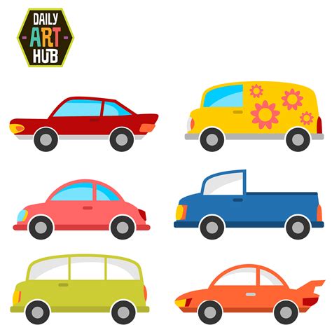 Cute Cars Clip Art Set – Daily Art Hub // Graphics, Alphabets & SVG