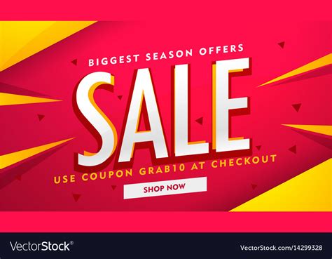 Modern sale and promotion banner design template Vector Image