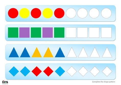 Complete Simple Shape Patterns - TEACCH Activity | Teaching Resources