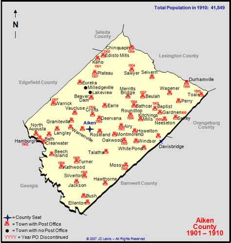 Aiken County, SC - 1901 to 1910