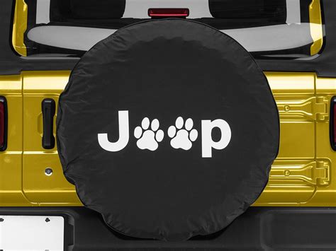 Jeep Wrangler Jeep Paw Spare Tire Cover - Black (87-20 Jeep Wrangler YJ, TJ, JK & JL) | Jeep ...